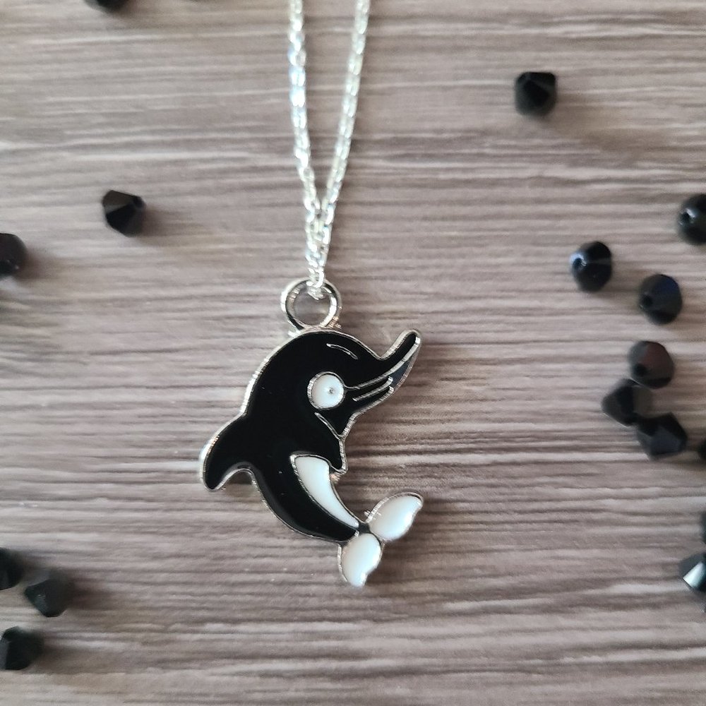 Swarovski® Dolphin Pendant on a Silver Chain